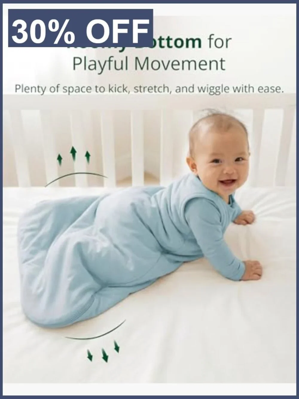 Bamboo Baby Sleep Sack 2-Pack 1.0 TOG Wearable Blanket 2-Way Zipper 6-18 Months